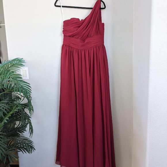 AW Grace Bridesmaid Prom Formal Special Occasion Wedding Guest Dress, 10, Red - Picture 5 of 9